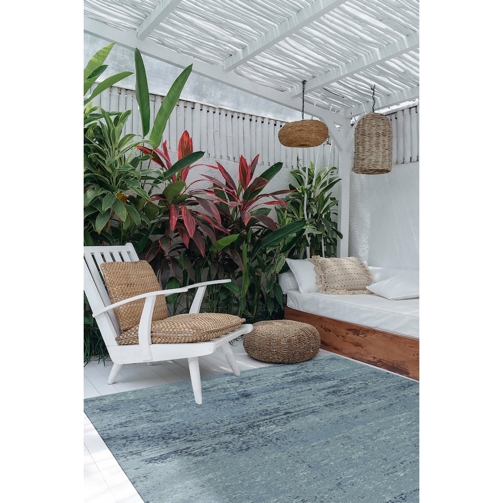 seville blue outdoor area rug   