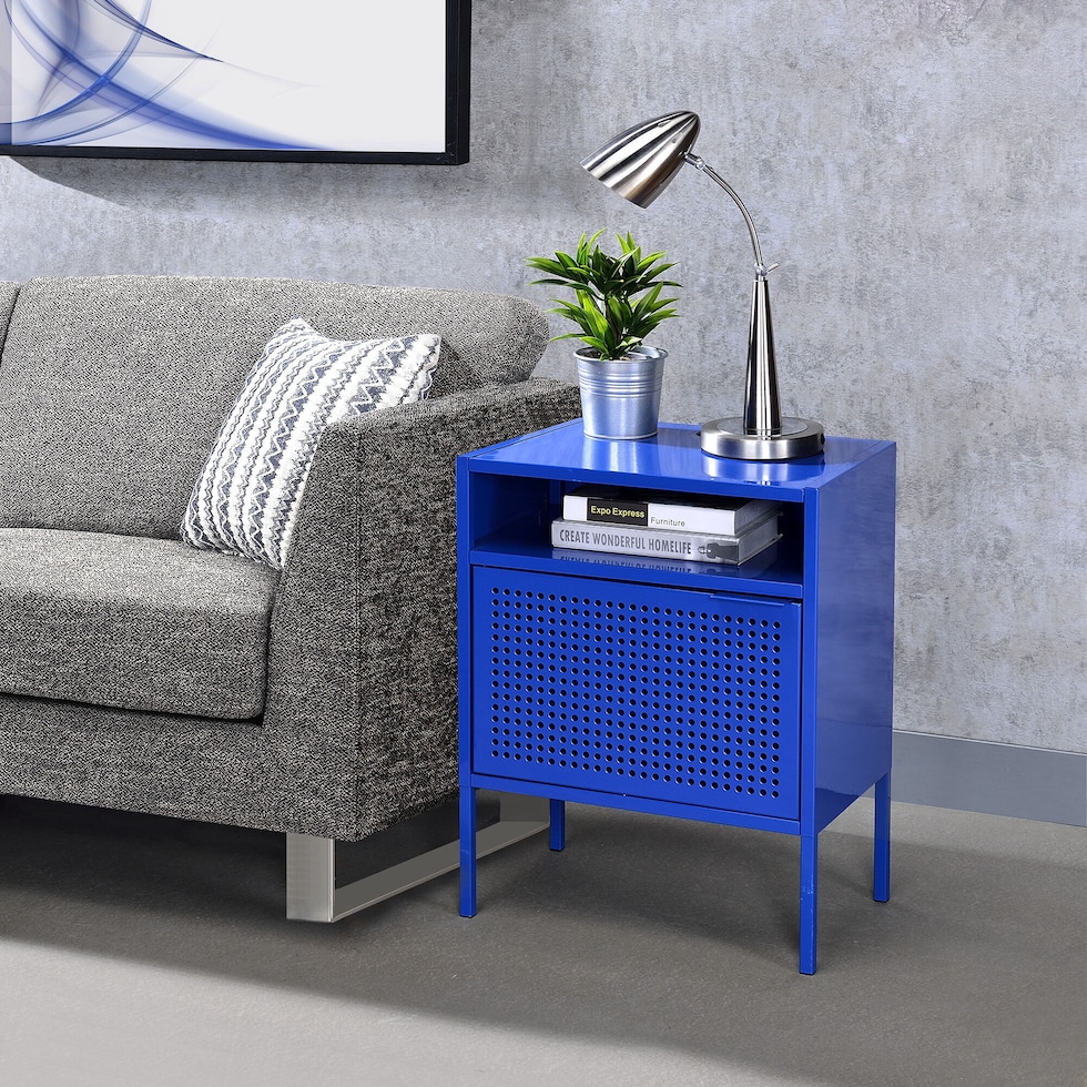 seward blue nightstand   