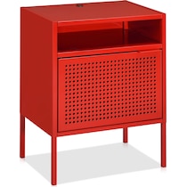 seward red nightstand   