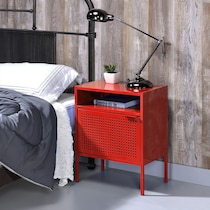 seward red nightstand   