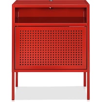 seward red nightstand   