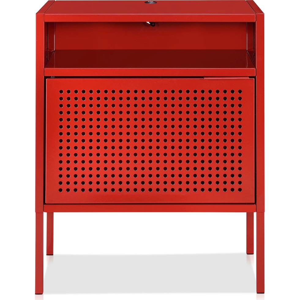 seward red nightstand   
