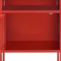 seward red nightstand   