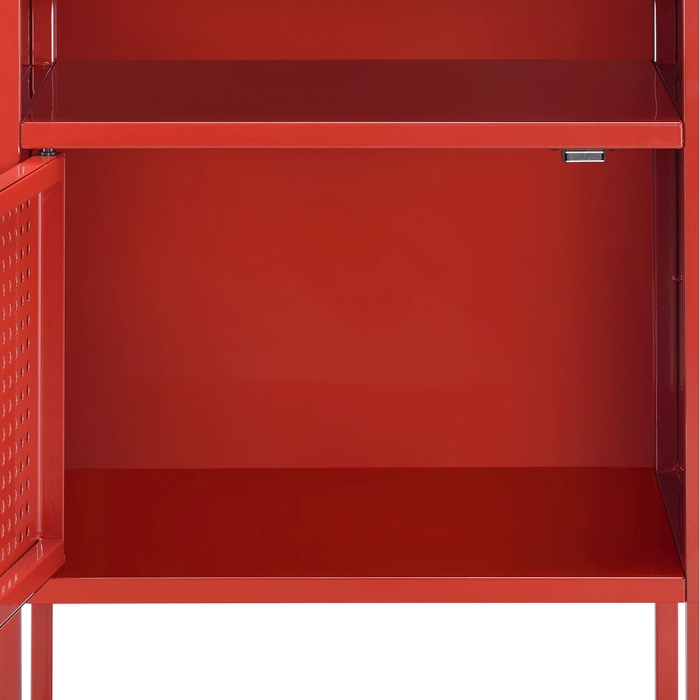 seward red nightstand   
