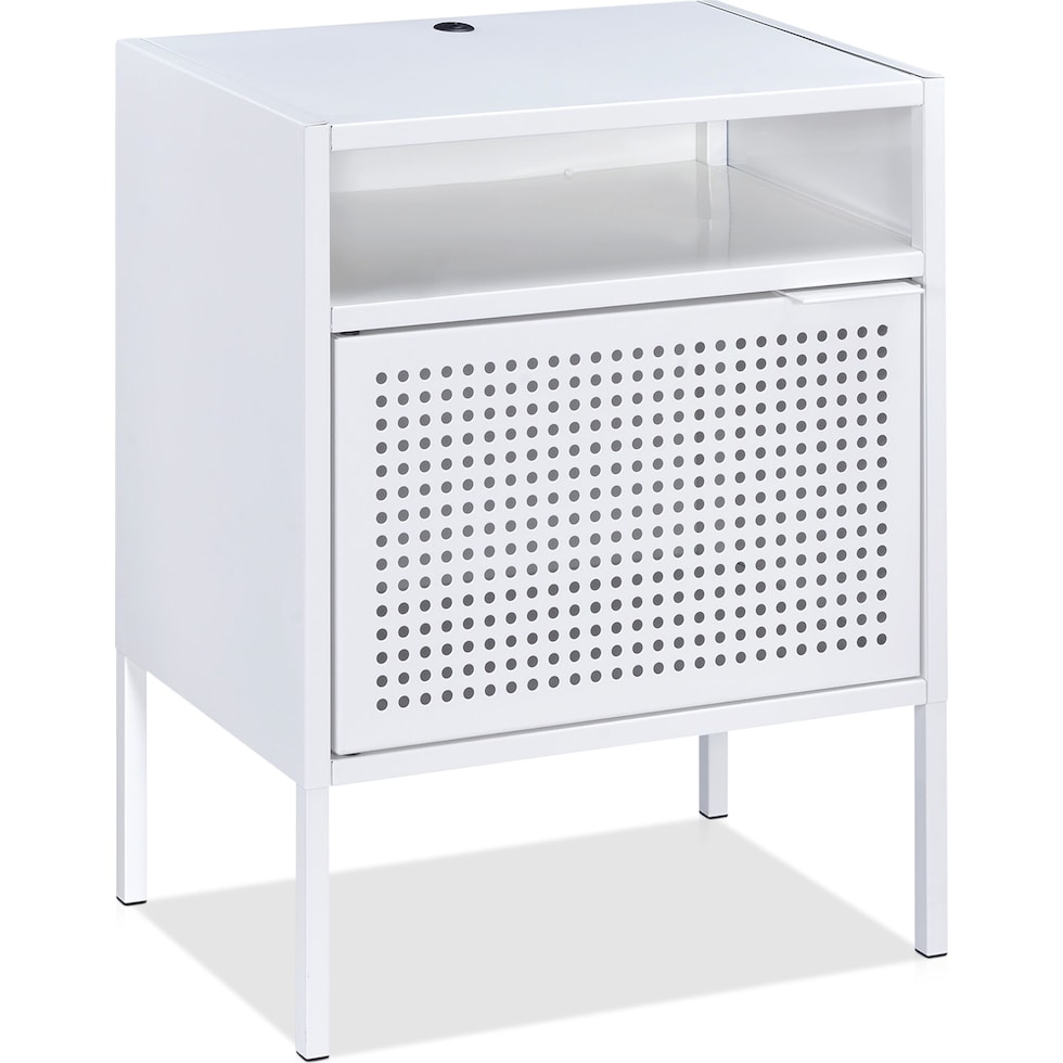 seward white nightstand   