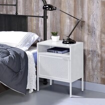 seward white nightstand   