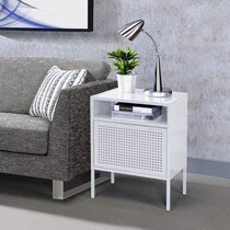 seward white nightstand   