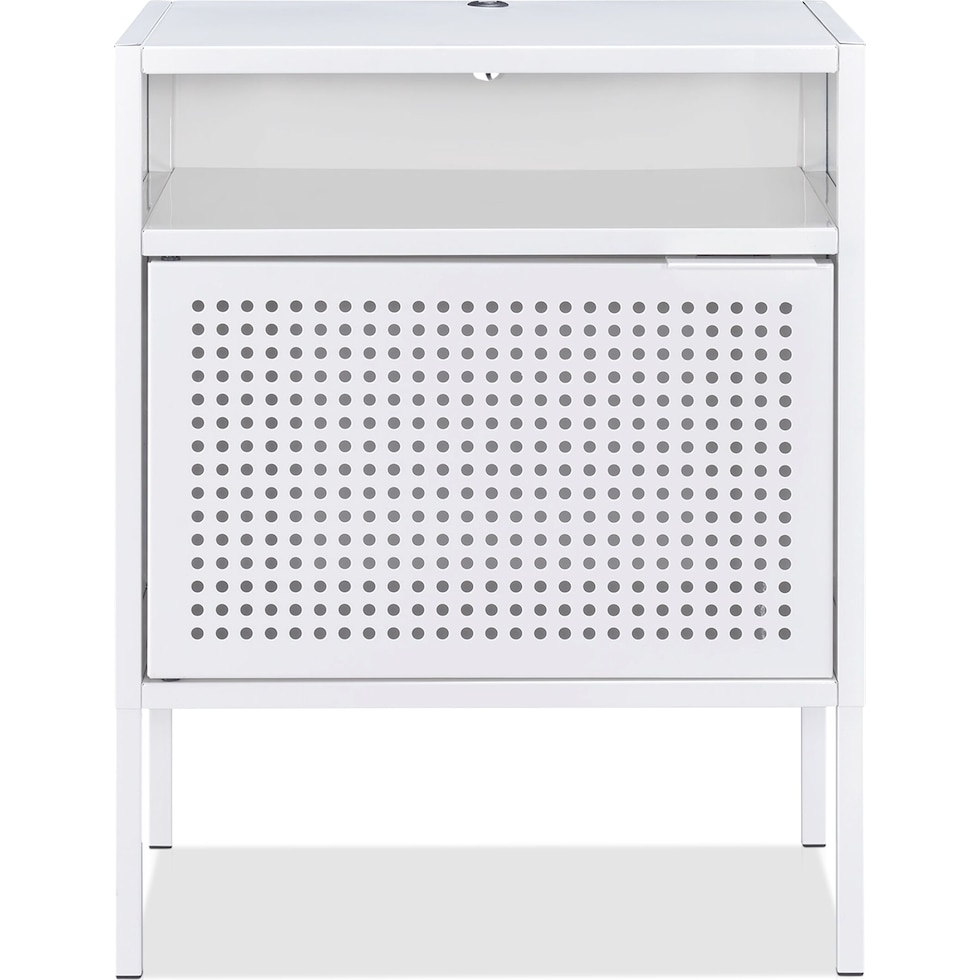 seward white nightstand   