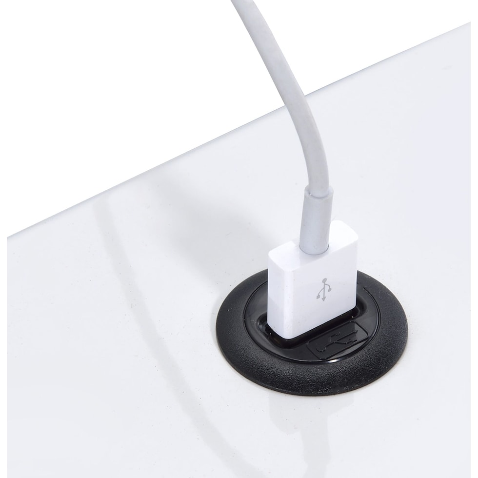 seward white nightstand   