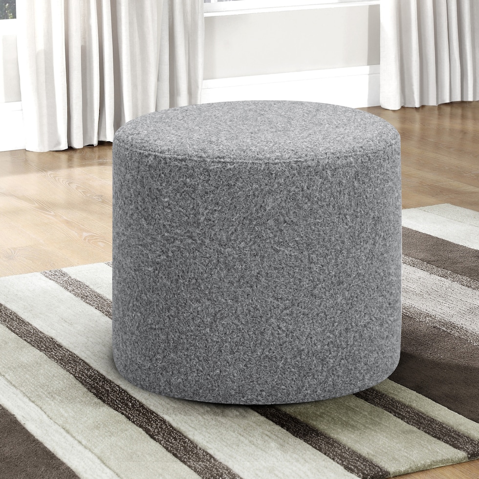 shamea gray ottoman   