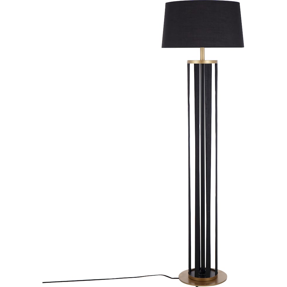 shania black floor lamp   