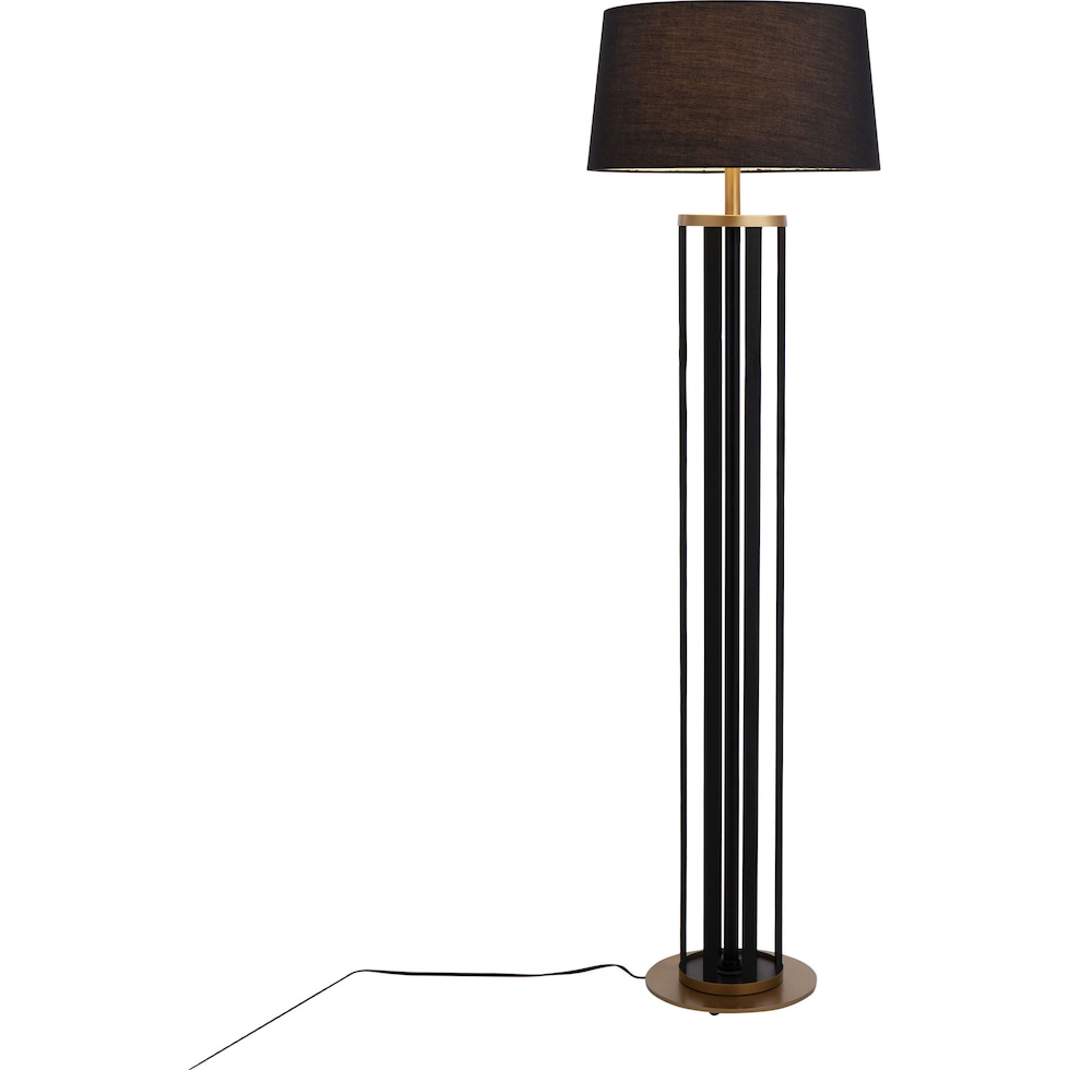 shania black floor lamp   