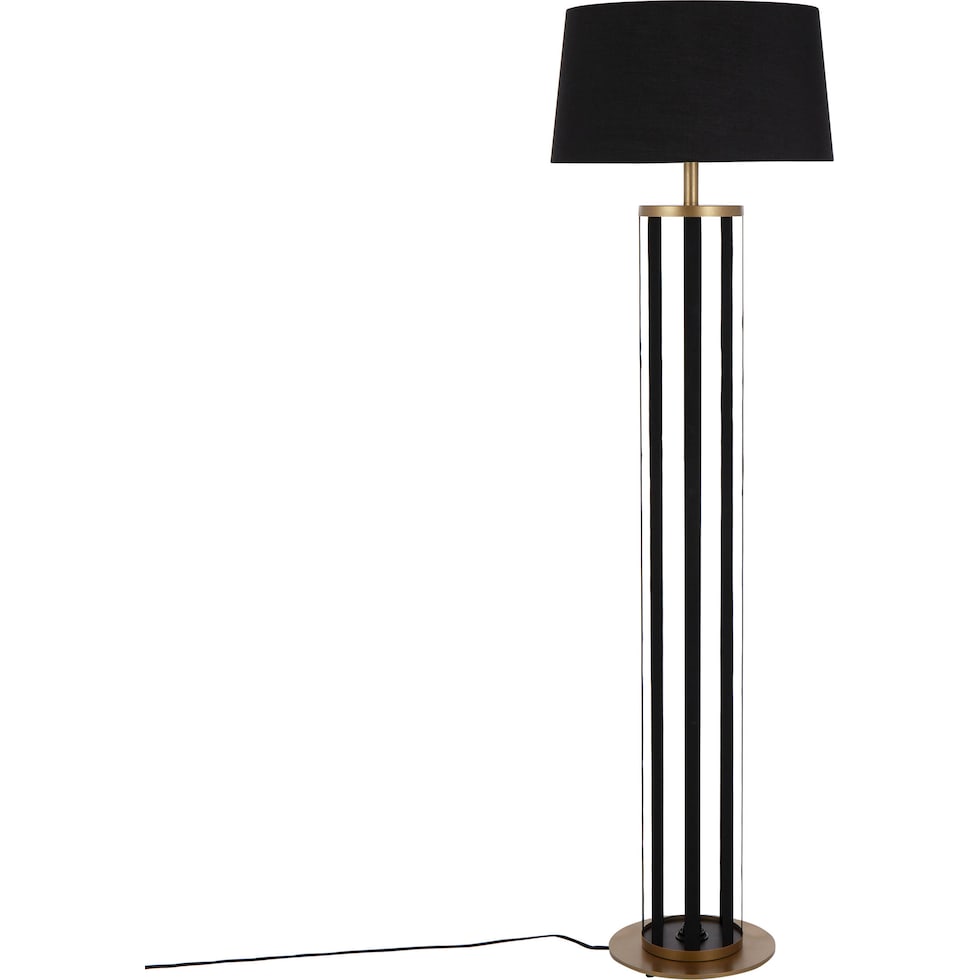 shania black floor lamp   