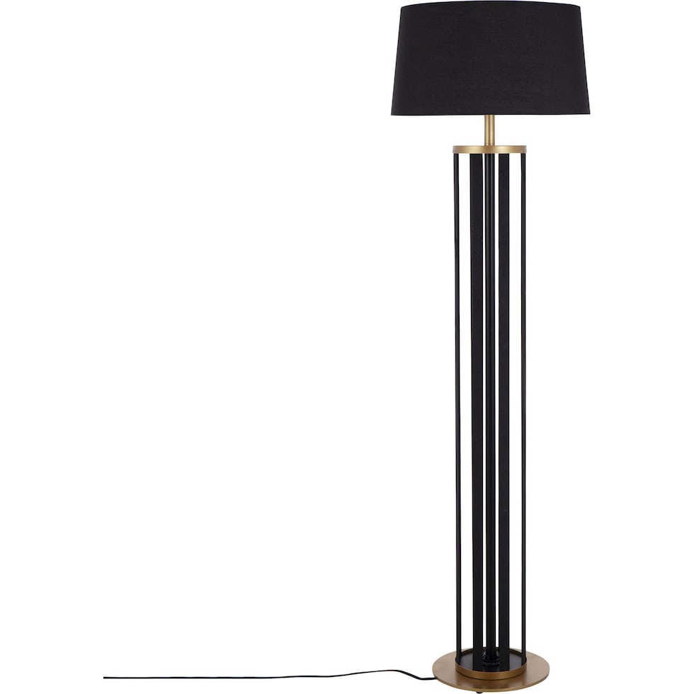 shania black floor lamp   