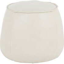 shannon white ottoman   