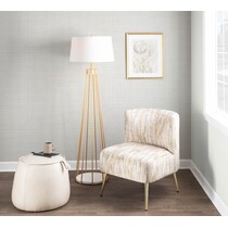 shannon white ottoman   