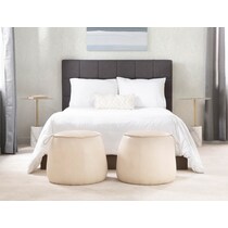 shannon white ottoman   