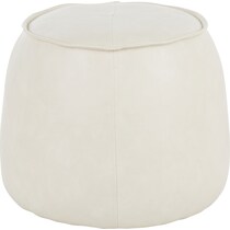 shannon white ottoman   