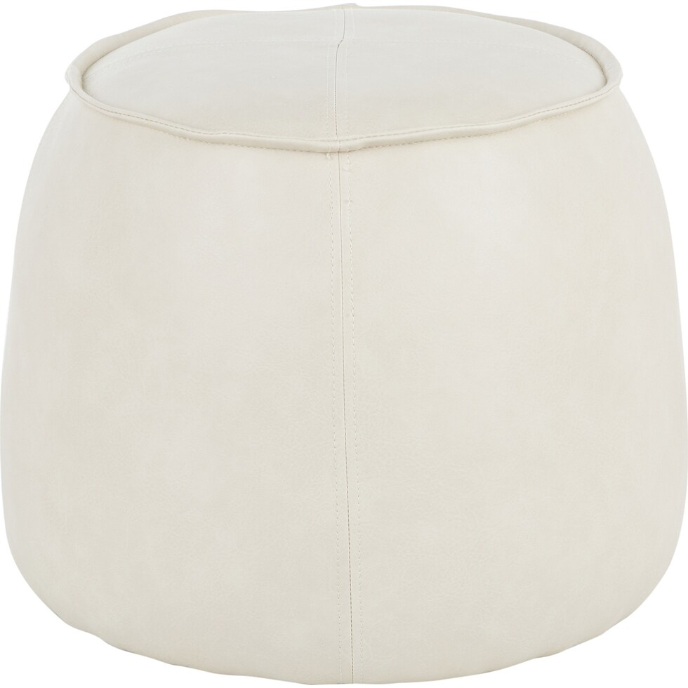 shannon white ottoman   