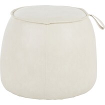 shannon white ottoman   