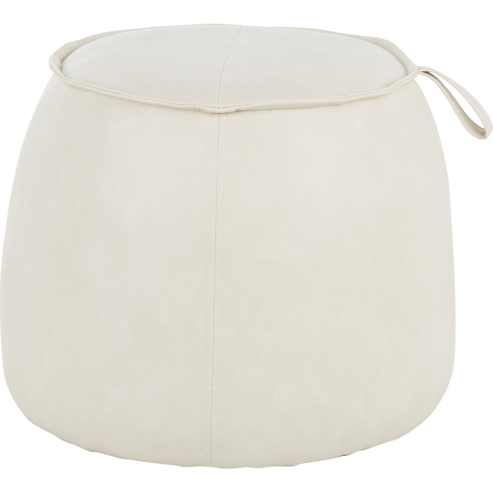 shannon white ottoman   