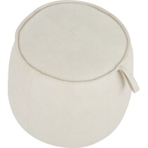 shannon white ottoman   
