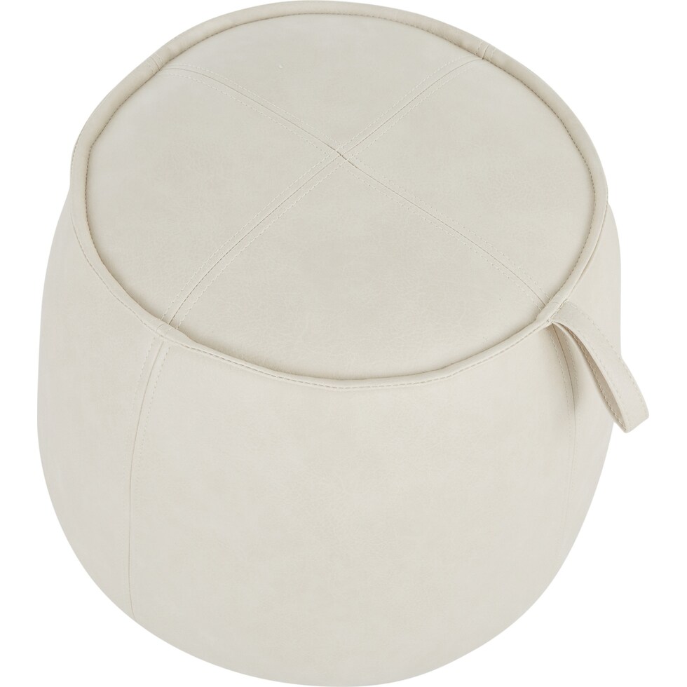 shannon white ottoman   