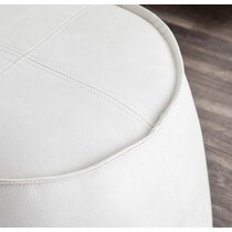 shannon white ottoman   