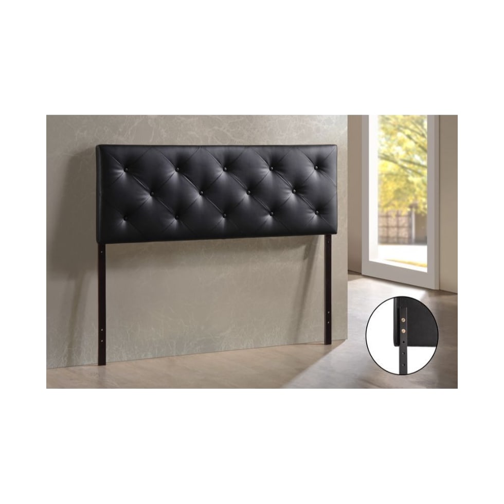 sharley black full headboard   