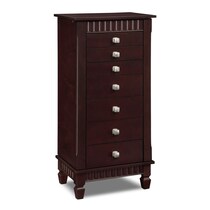 sharon dark brown jewelry armoire   