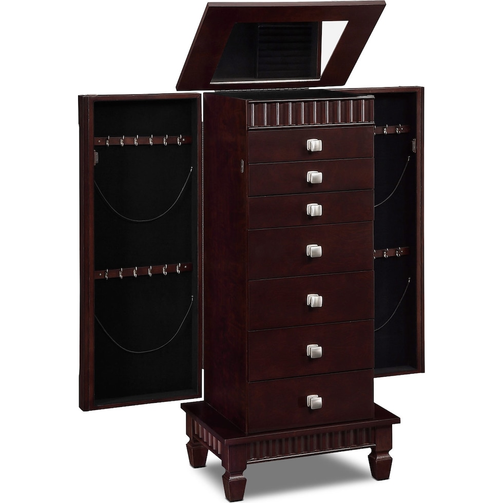 sharon dark brown jewelry armoire   