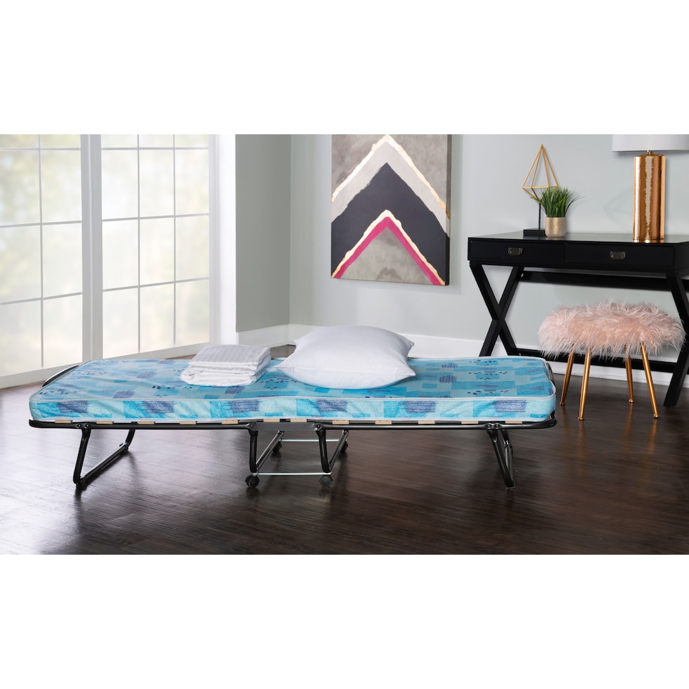 shawn blue folding bed   