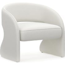 shay white accent chair   