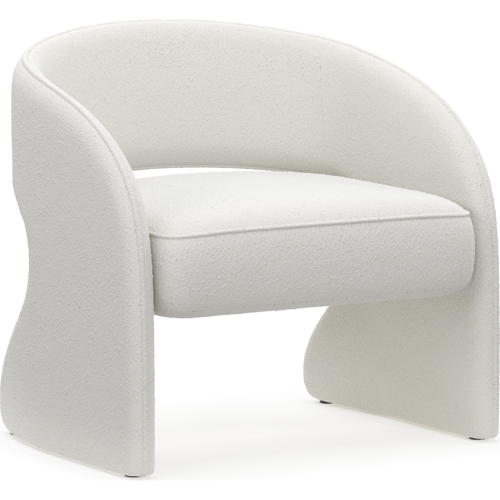 shay white accent chair   