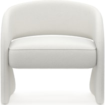 shay white accent chair   