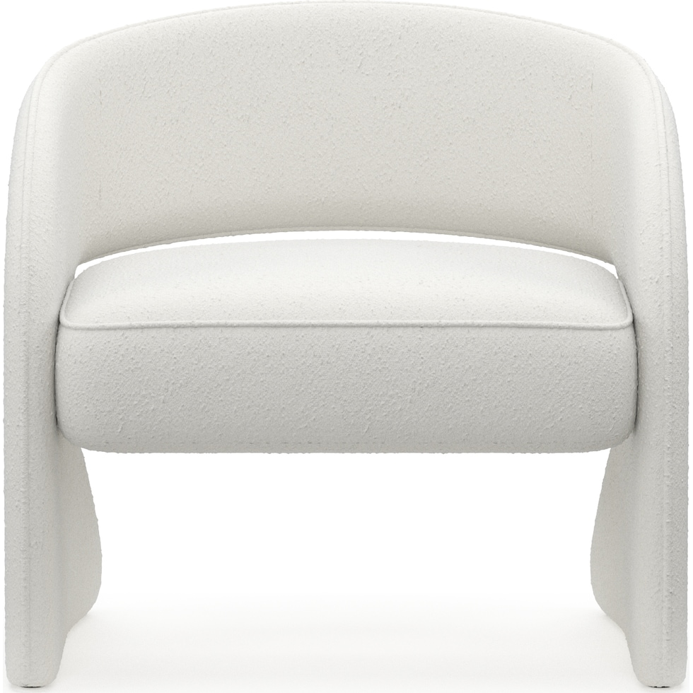 shay white accent chair   