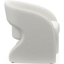 shay white accent chair   