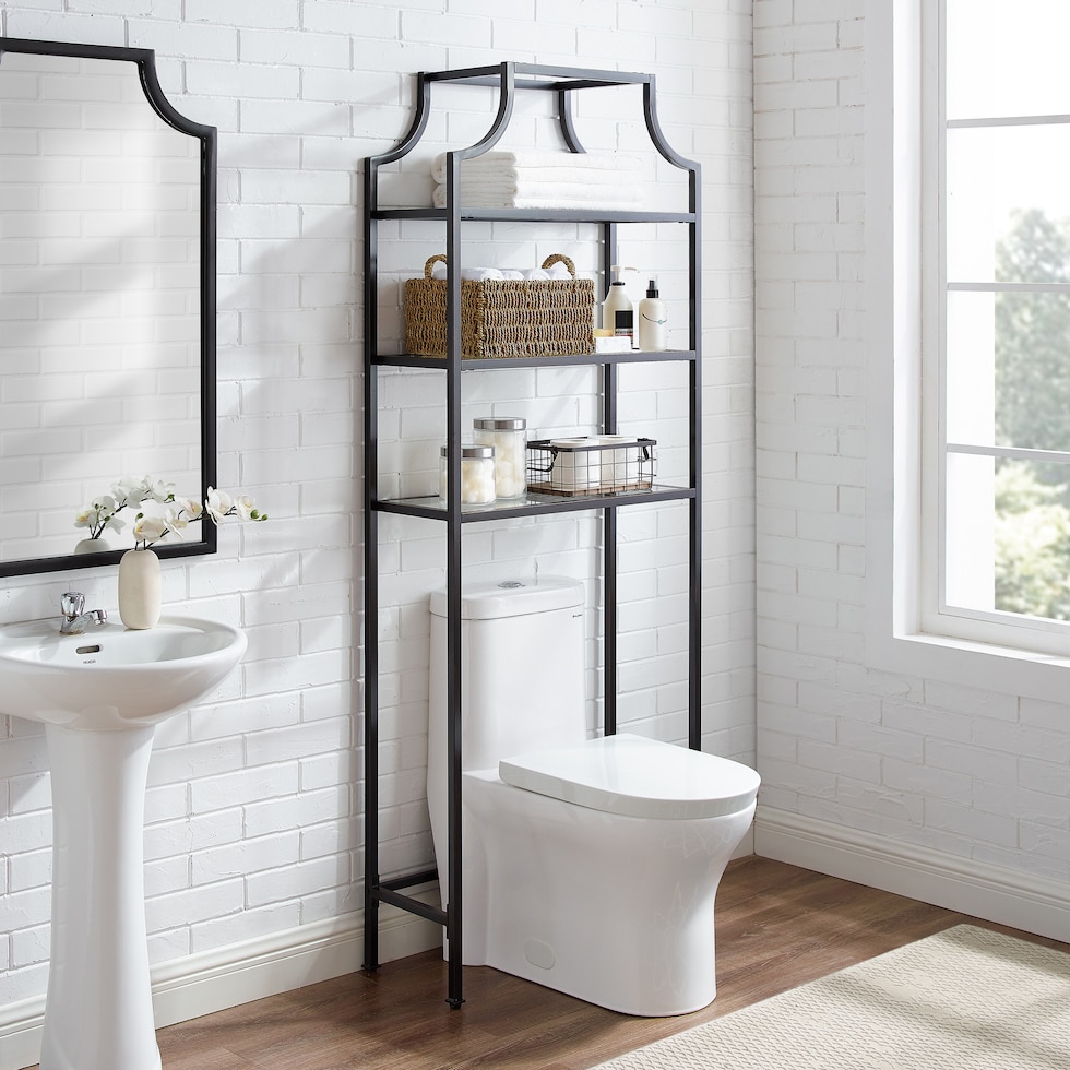 shea black bathroom cabinet   