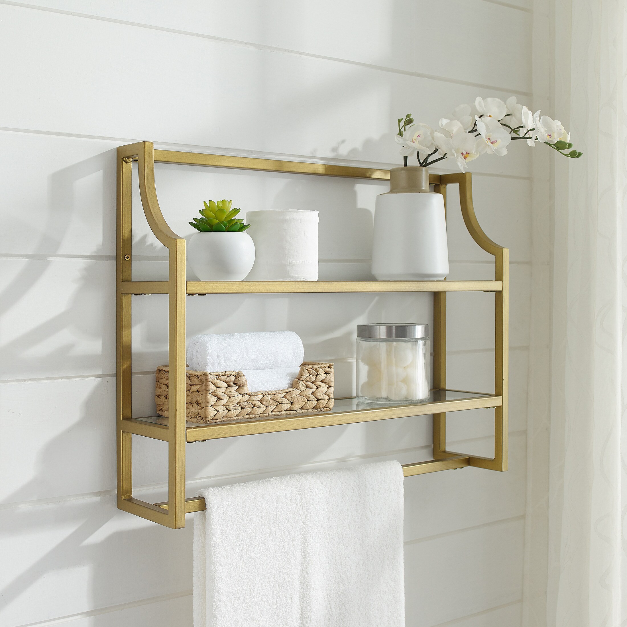 filigree bathroom shelf