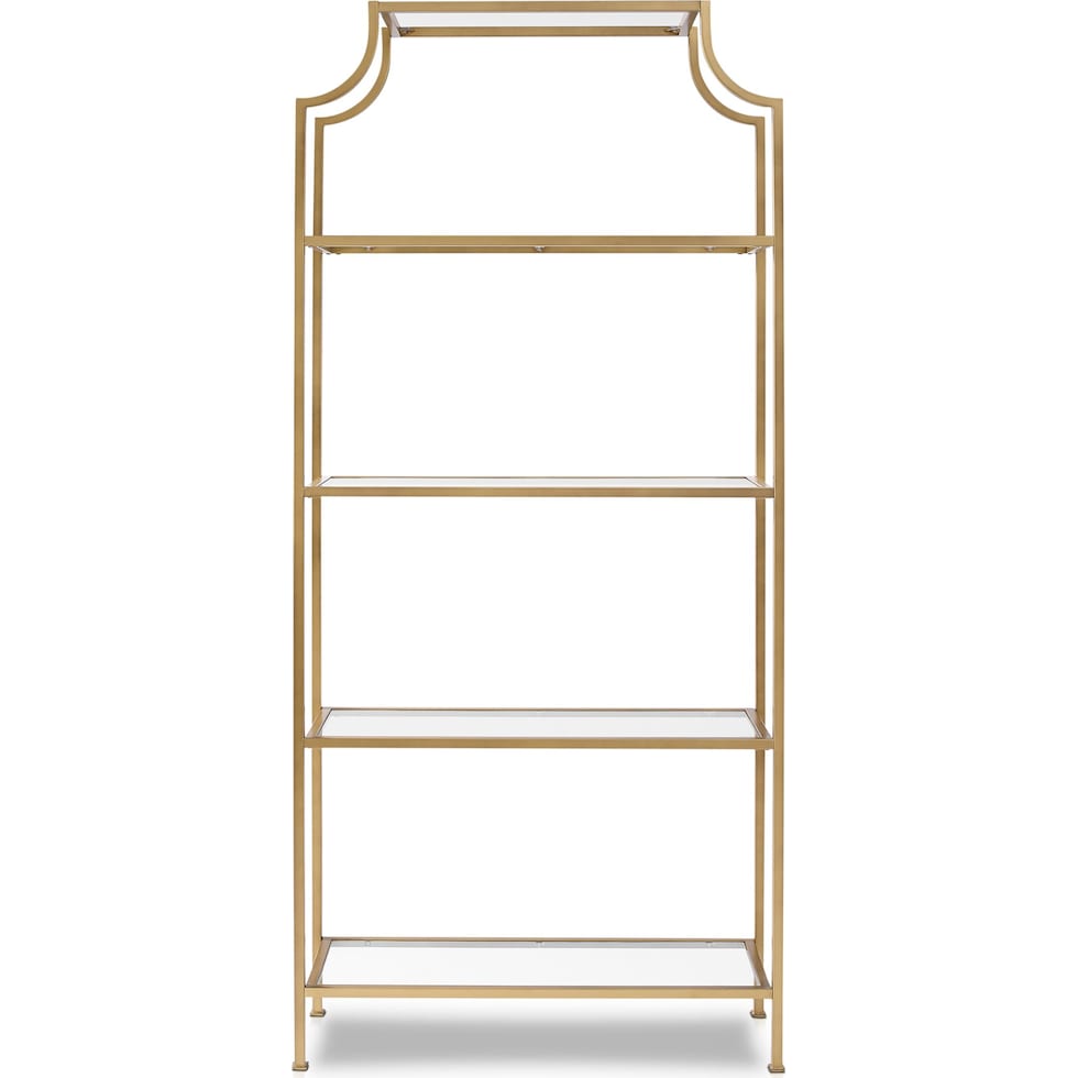 shea gold bookcase   