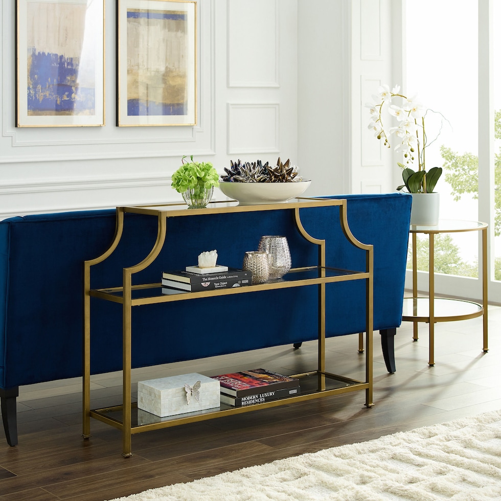 shea gold console table   