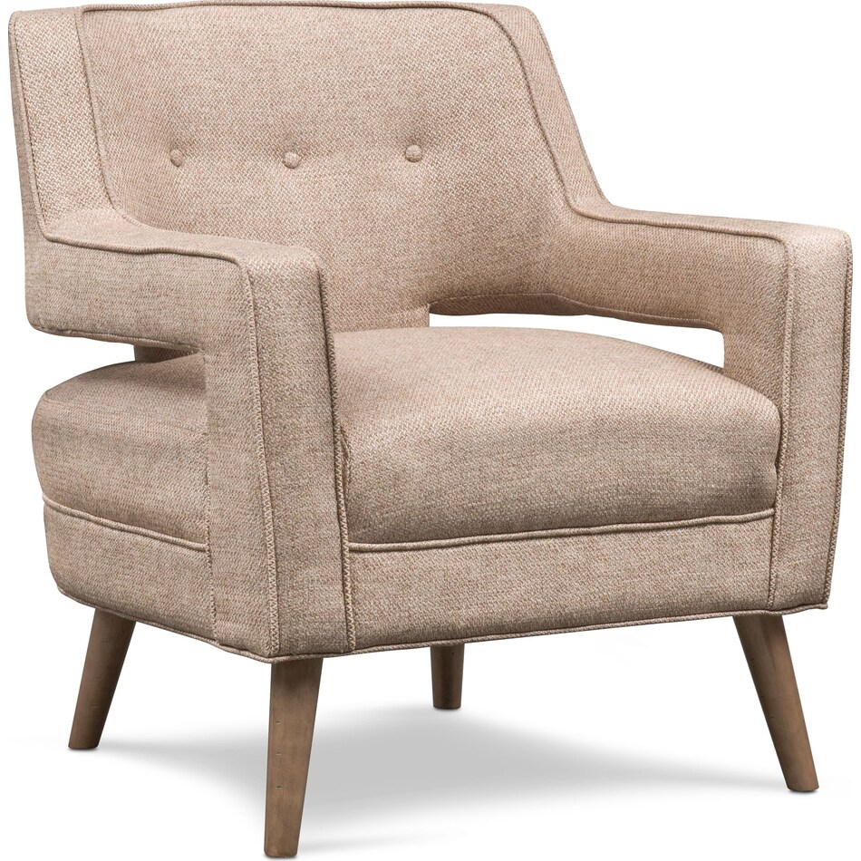 shelby light brown accent chair   