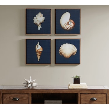 Shellen 4-Piece 12'' x 12'' Wall Art Set