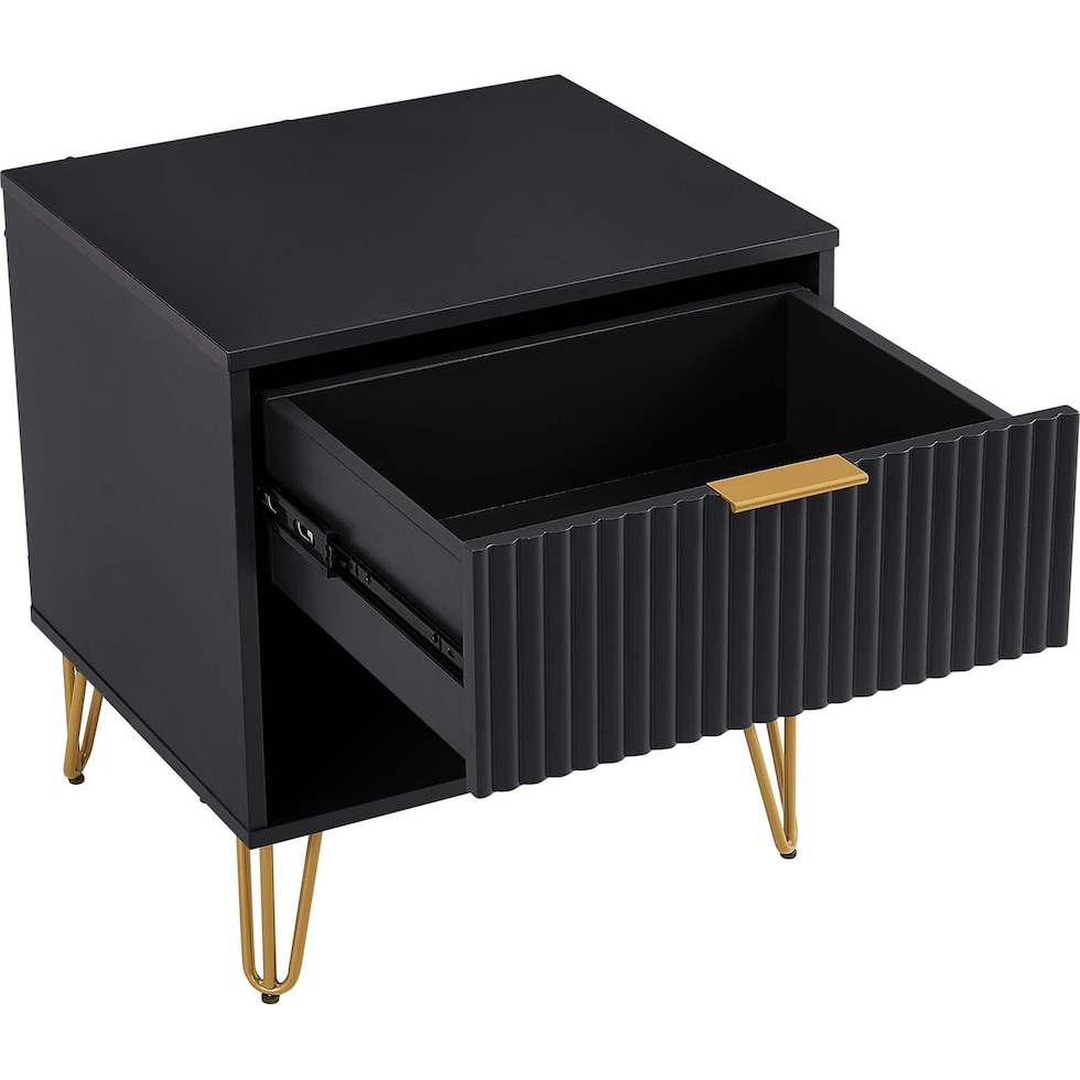 sheridan black nightstand   