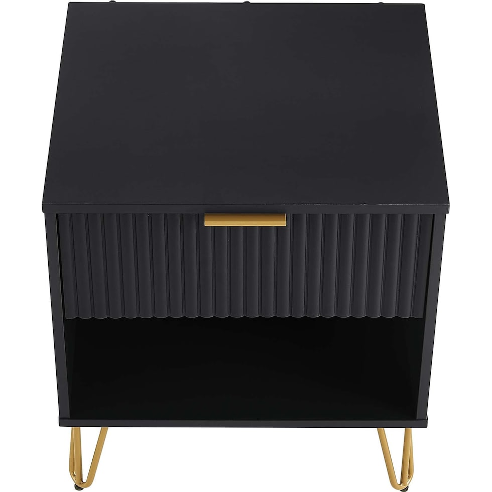 sheridan black nightstand   