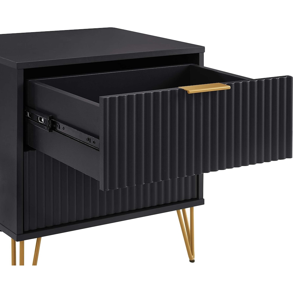 sheridan black nightstand   