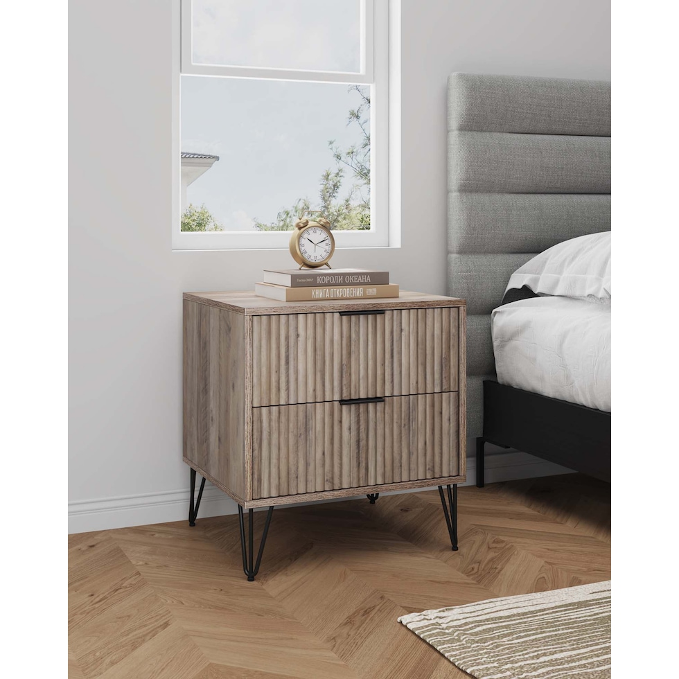sheridan gray nightstand   