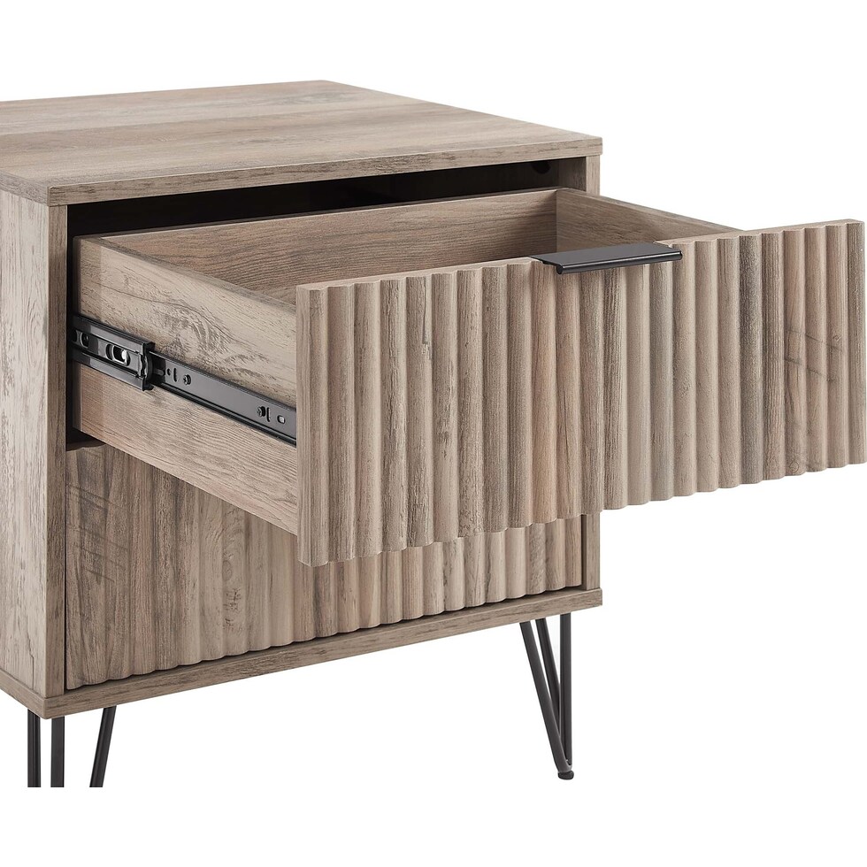 sheridan gray nightstand   
