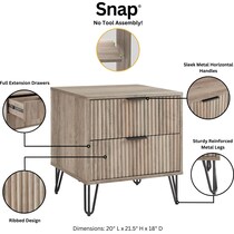 sheridan gray nightstand   
