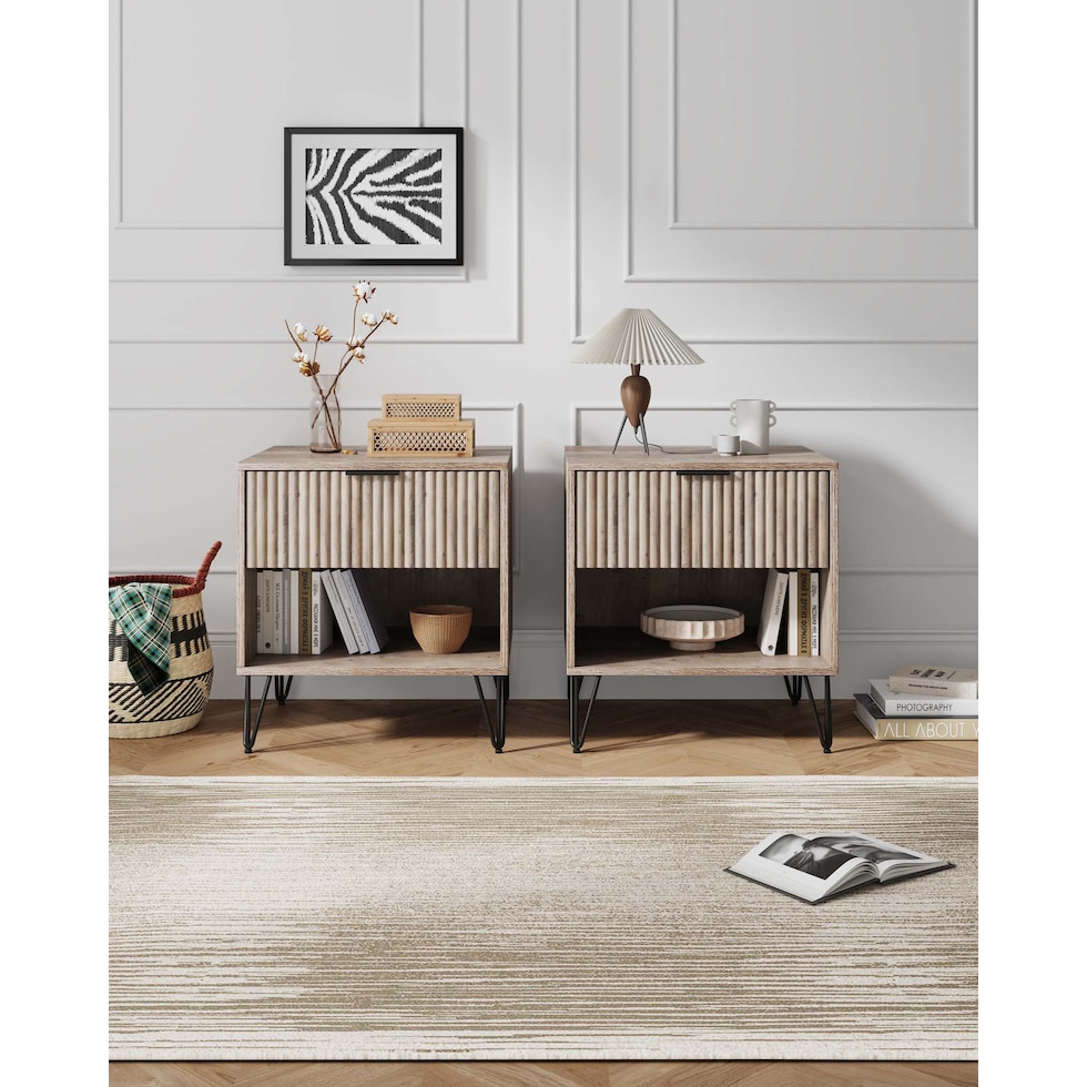 sheridan gray nightstand   